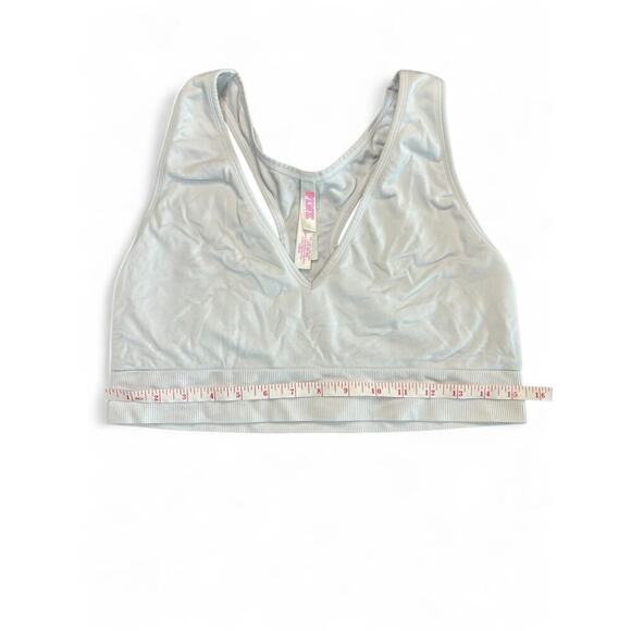 Victoria Secret Pink Sports Bra No Padding White Razer Back XXL - Picture 5 of 6